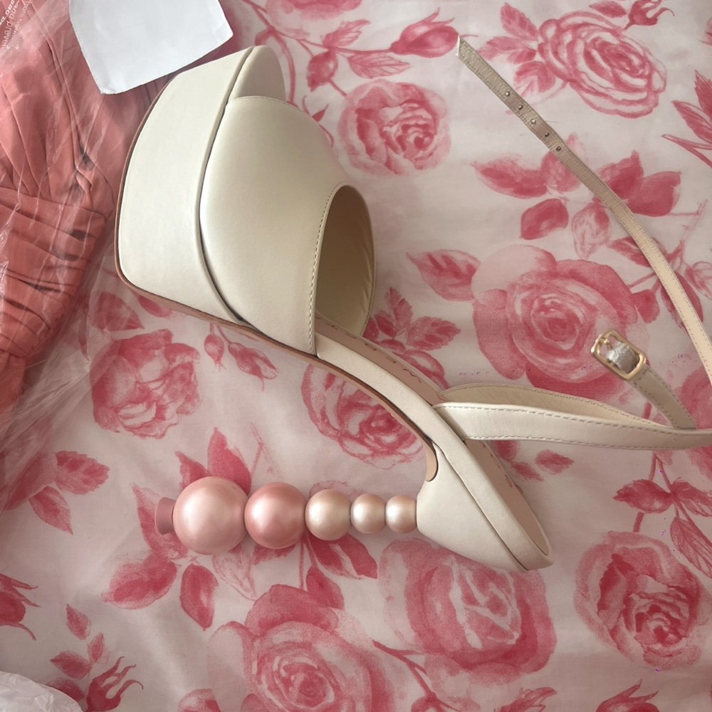 SOPHIA WEBSTER - PERLA PLATFORMS - 38.5 - BRAND NEW PINK HEEL
